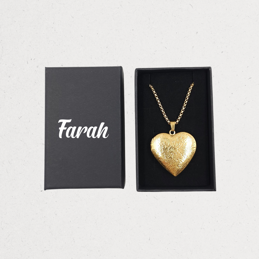 Heart Photo Locket Necklace