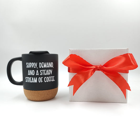 كوب سيراميك مع غطاء يحافظ على الحرارة