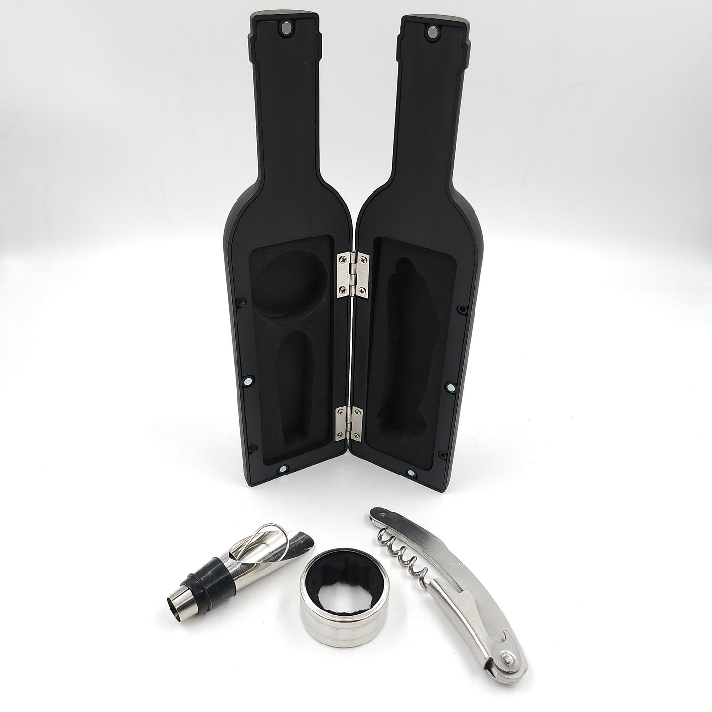 Wine bottle openers and corkscrew on a white background