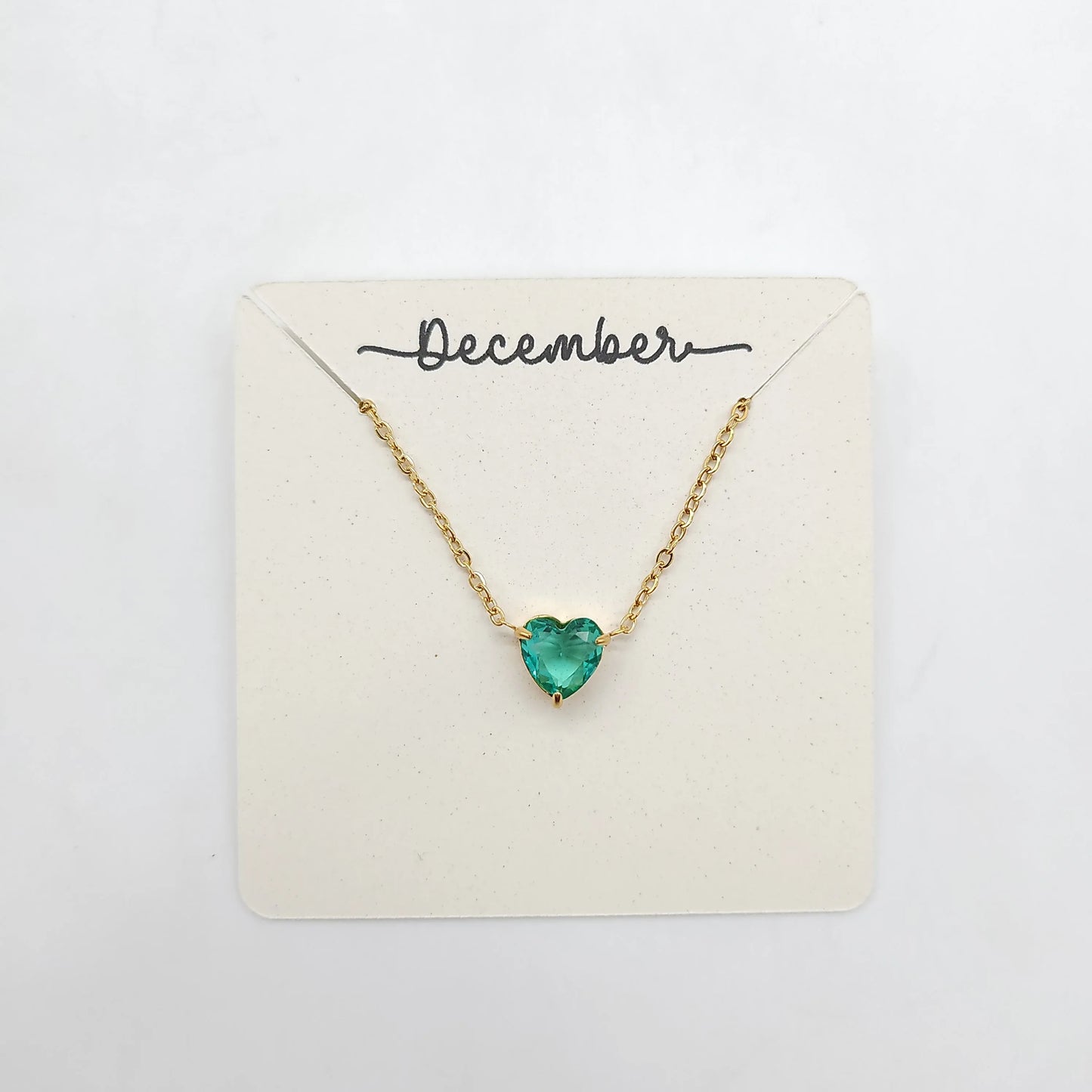 Birthstone Heart Necklace - The Gifts Maker Amman, Jordan