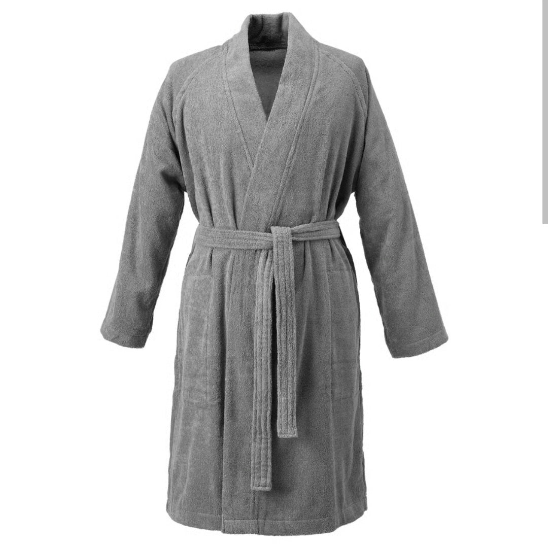 Gray robe on a white background