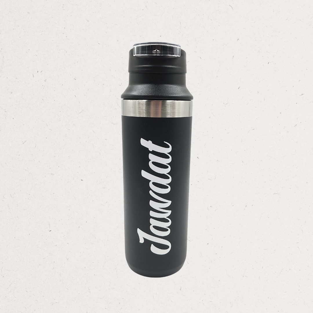 Black water bottle Customized gifts for all occasions Amman Jordan