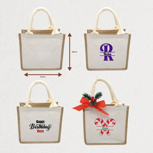 Personalized Burlap Bag