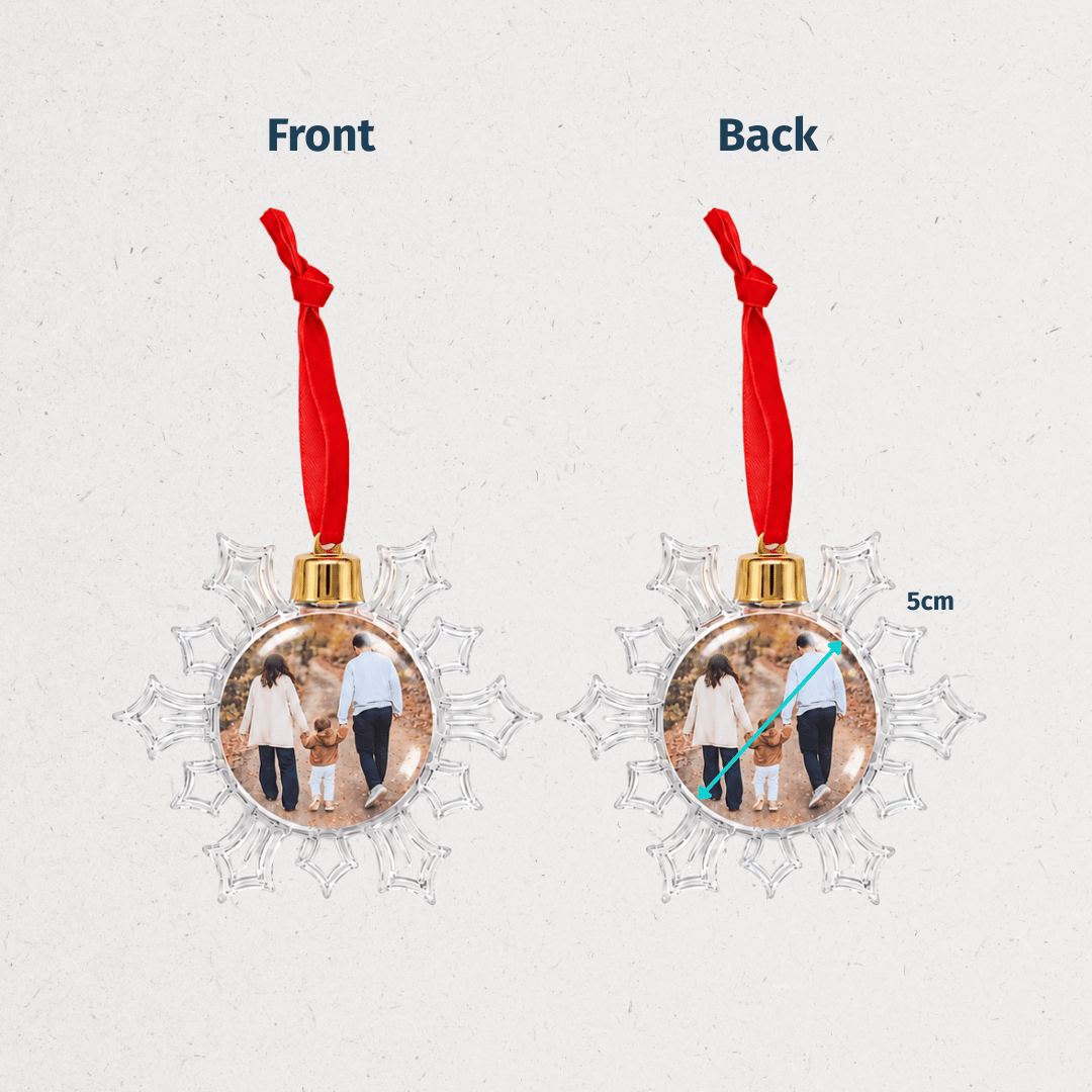 Shop personalized Christmas photo ornaments in Amman, Jordan. Turn your favorite family photos into meaningful Christmas tree decorations and keepsakes.