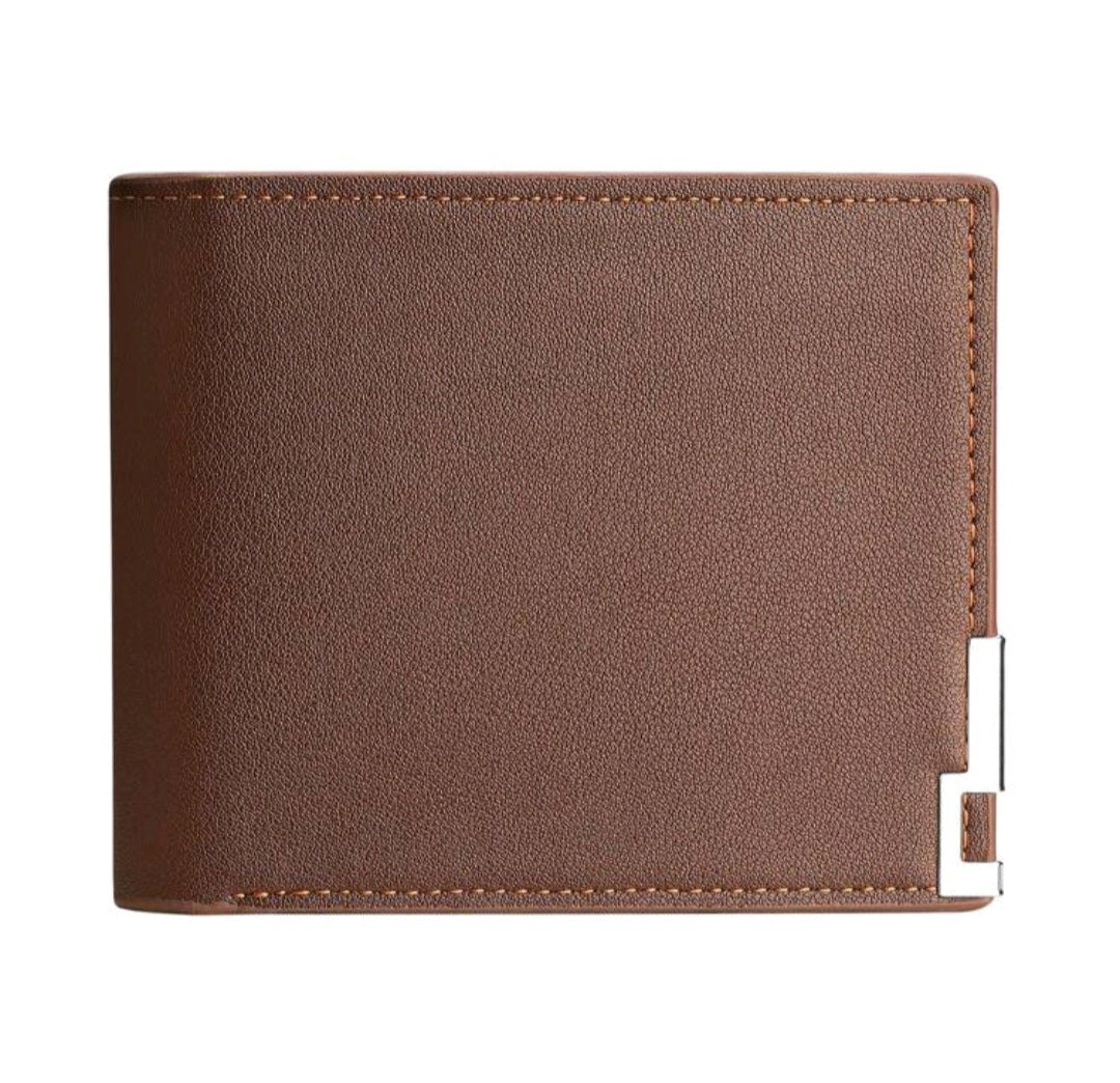 A brown leather wallet Personalized Men’s gift box Amman Jordan | صندوق هدايا للرجال في عمّان – الأردن