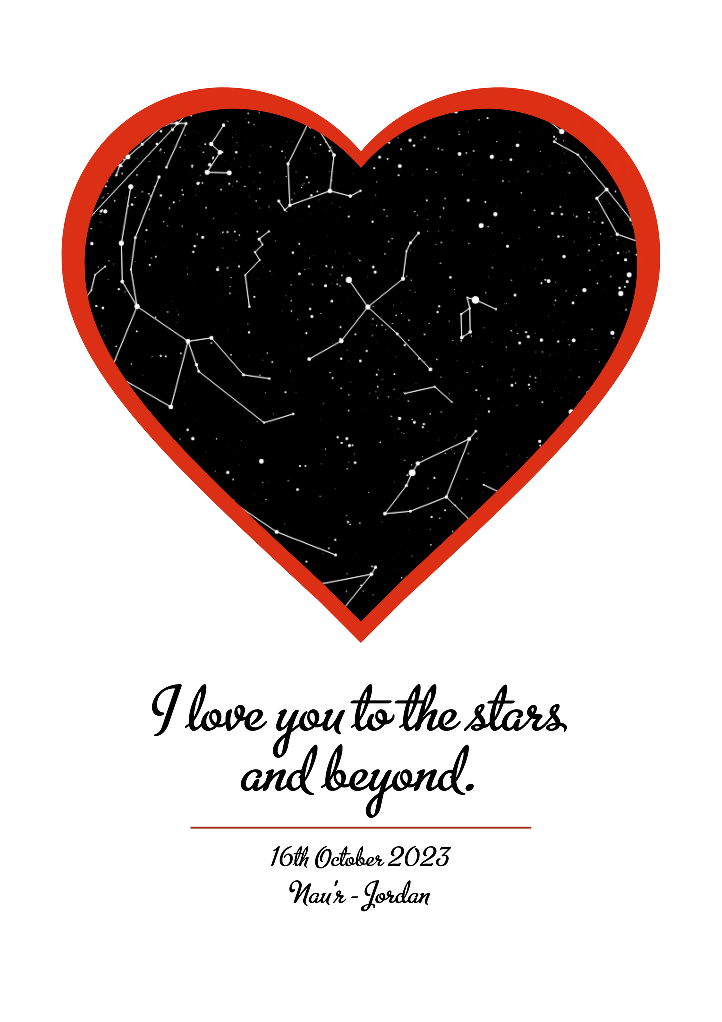 Stars Map Frame