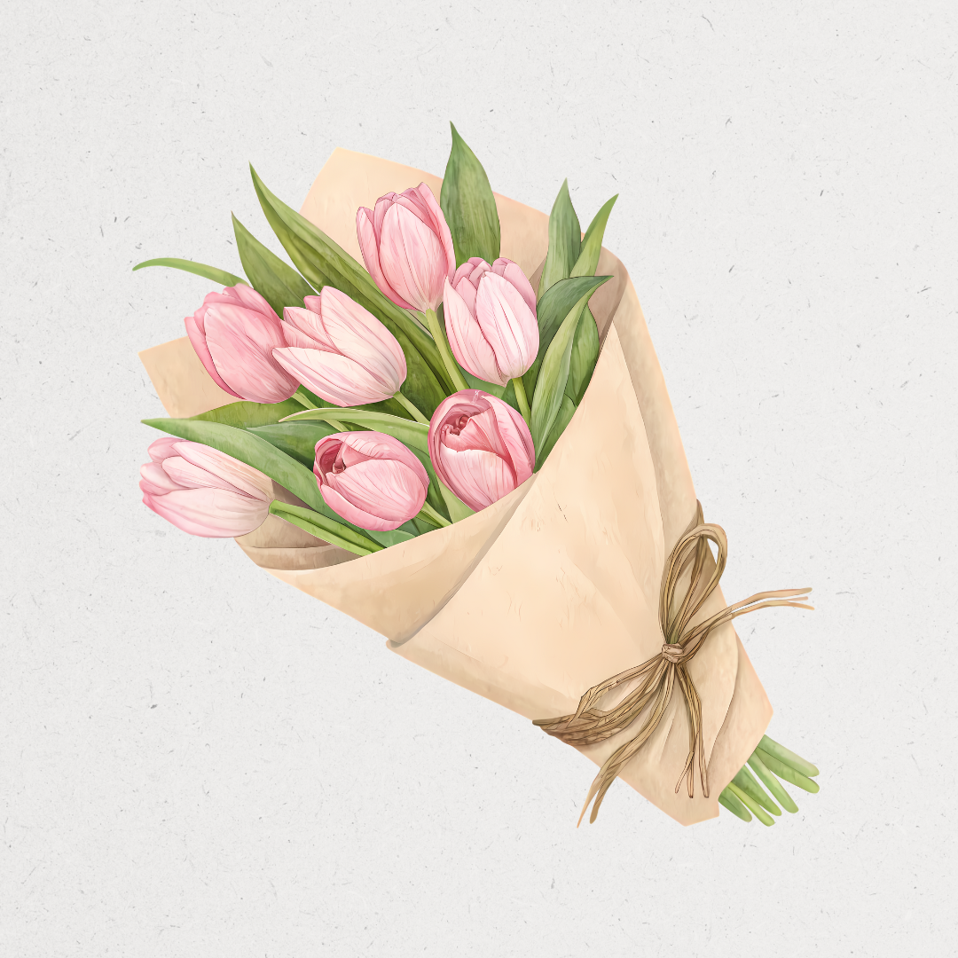 بوكيه ورد طبيعي