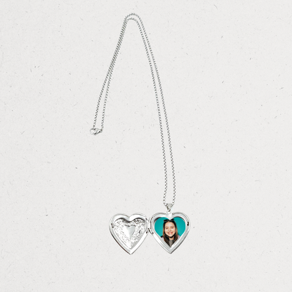 Heart Photo Locket Necklace