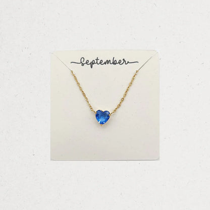 Birthstone Heart Necklace - The Gifts Maker Amman, Jordan