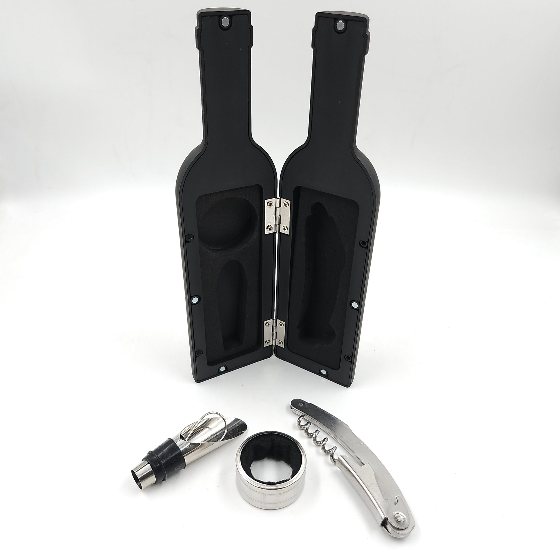 Wine bottle openers and corkscrew on a white background