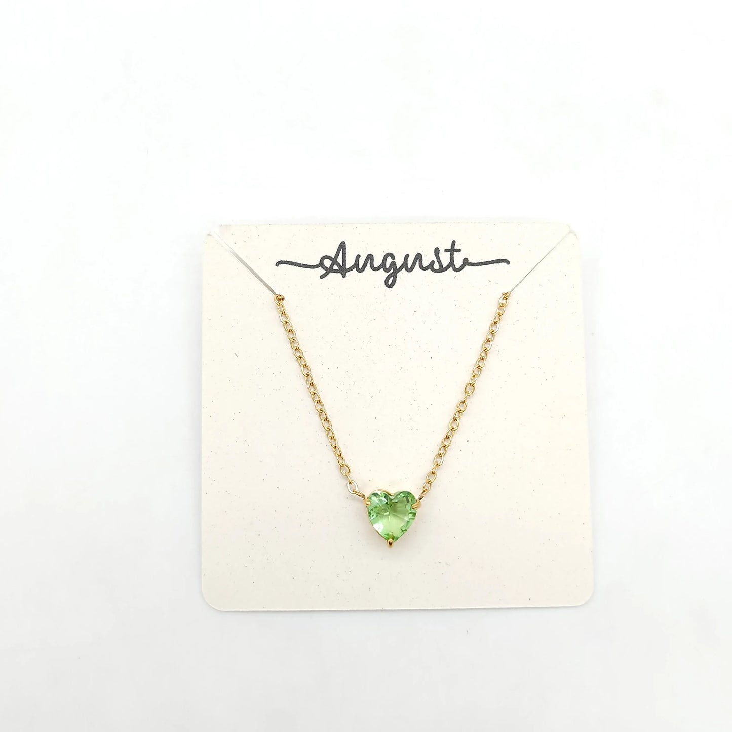 Birthstone Heart Necklace - The Gifts Maker Amman, Jordan