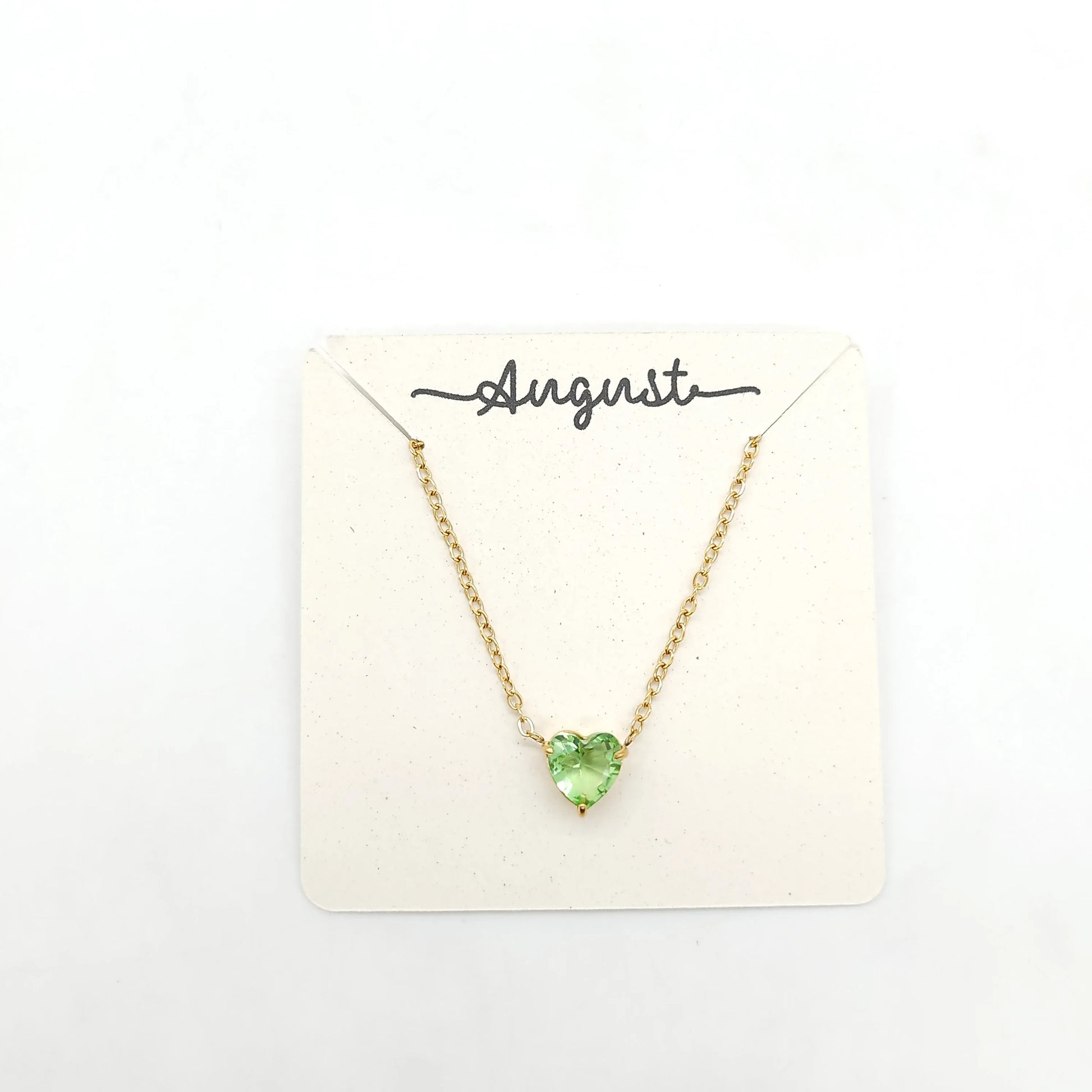 Birthstone Heart Necklace - The Gifts Maker Amman, Jordan