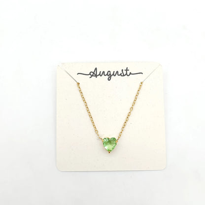 Birthstone Heart Necklace - The Gifts Maker Amman, Jordan