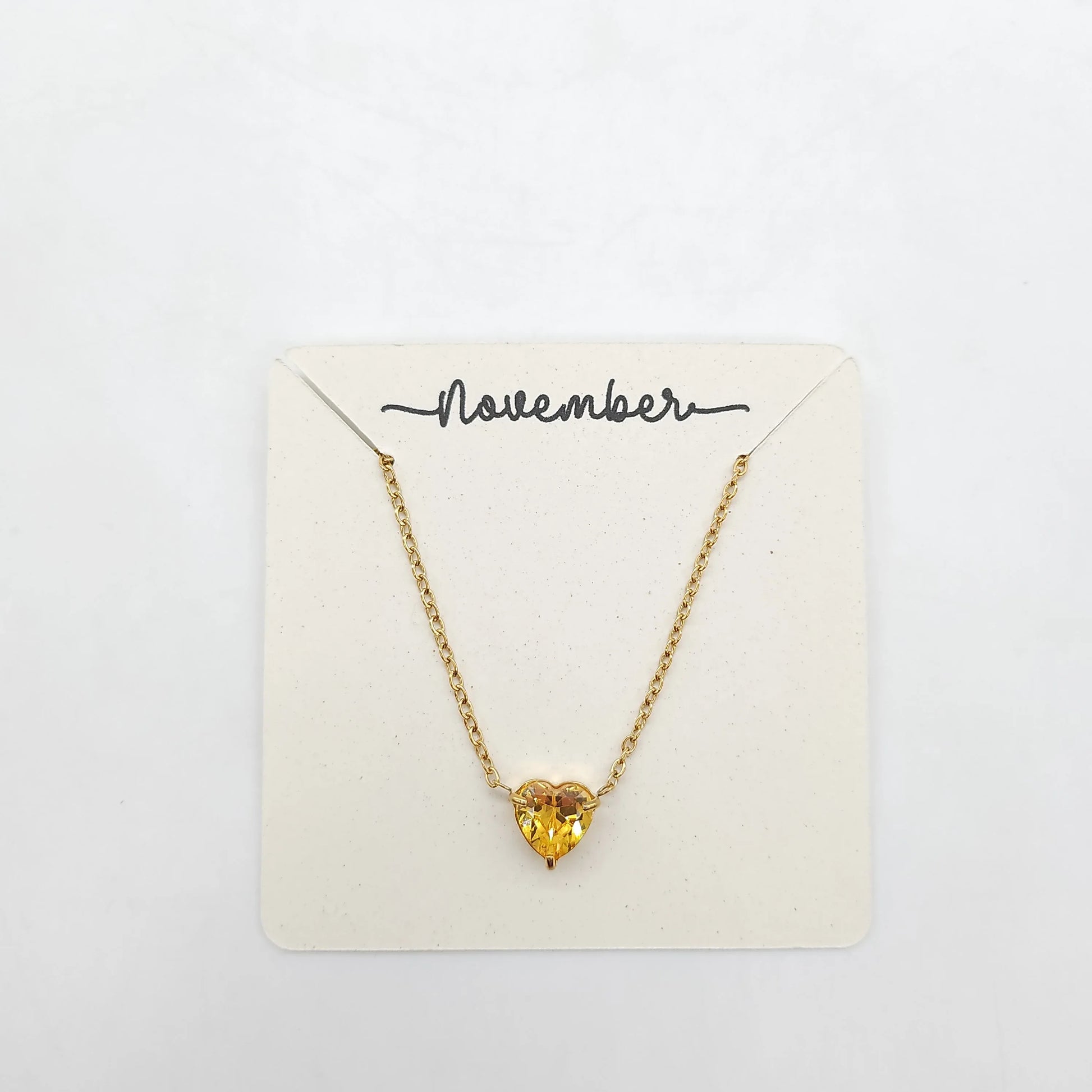 Birthstone Heart Necklace - The Gifts Maker Amman, Jordan