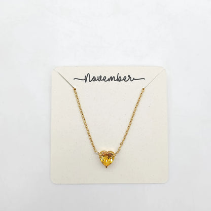 Birthstone Heart Necklace - The Gifts Maker Amman, Jordan