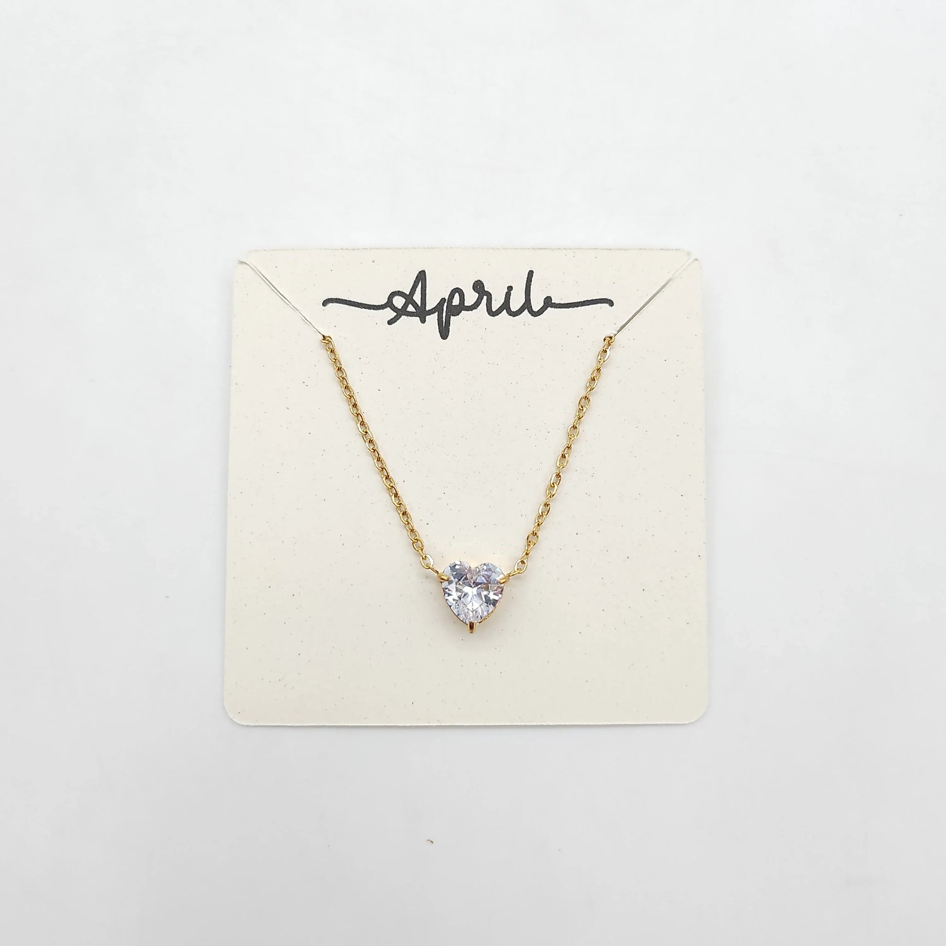 Birthstone Heart Necklace - The Gifts Maker Amman, Jordan