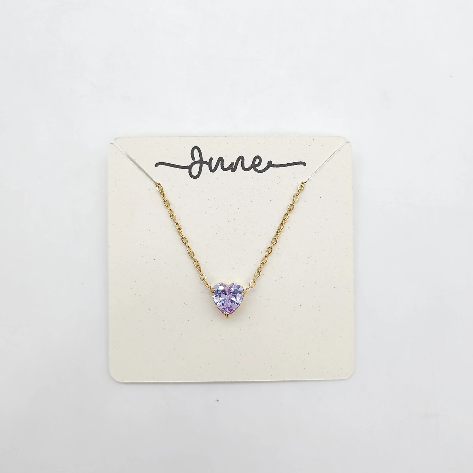 Birthstone Heart Necklace - The Gifts Maker Amman, Jordan