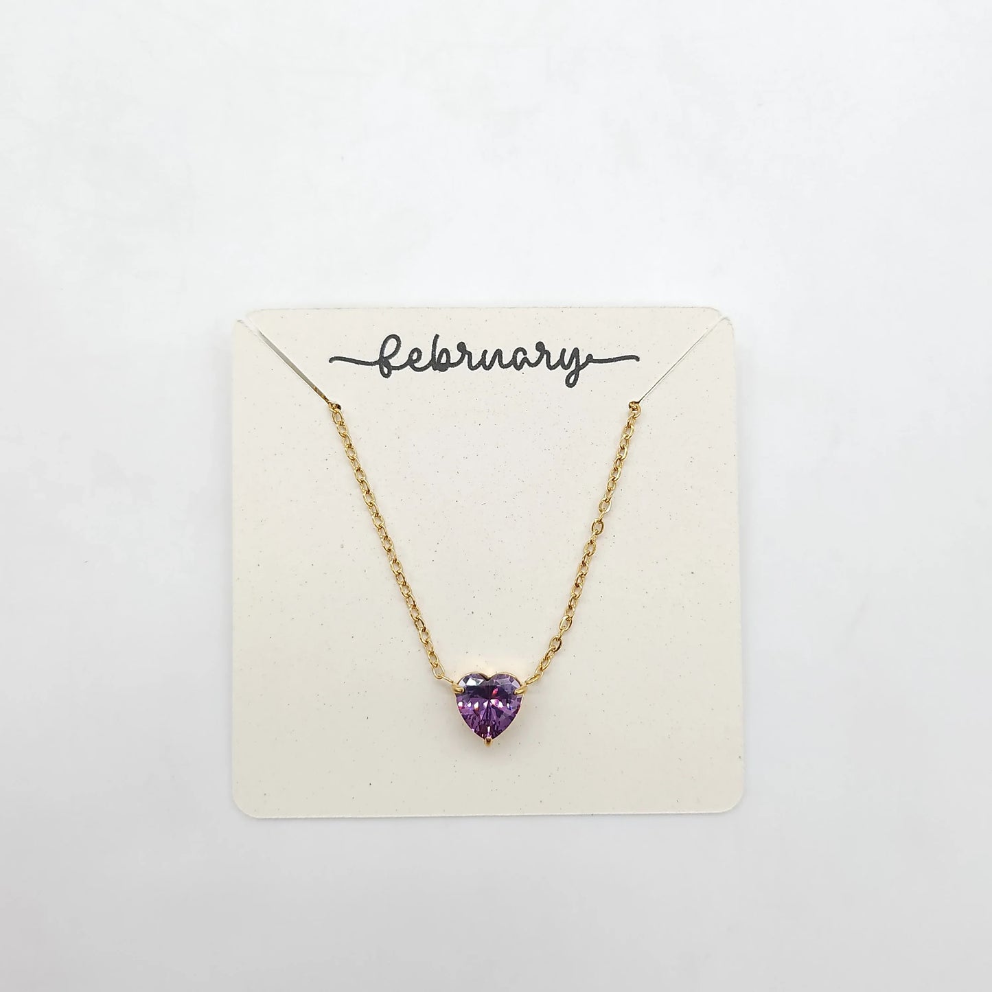 Birthstone Heart Necklace - The Gifts Maker Amman, Jordan