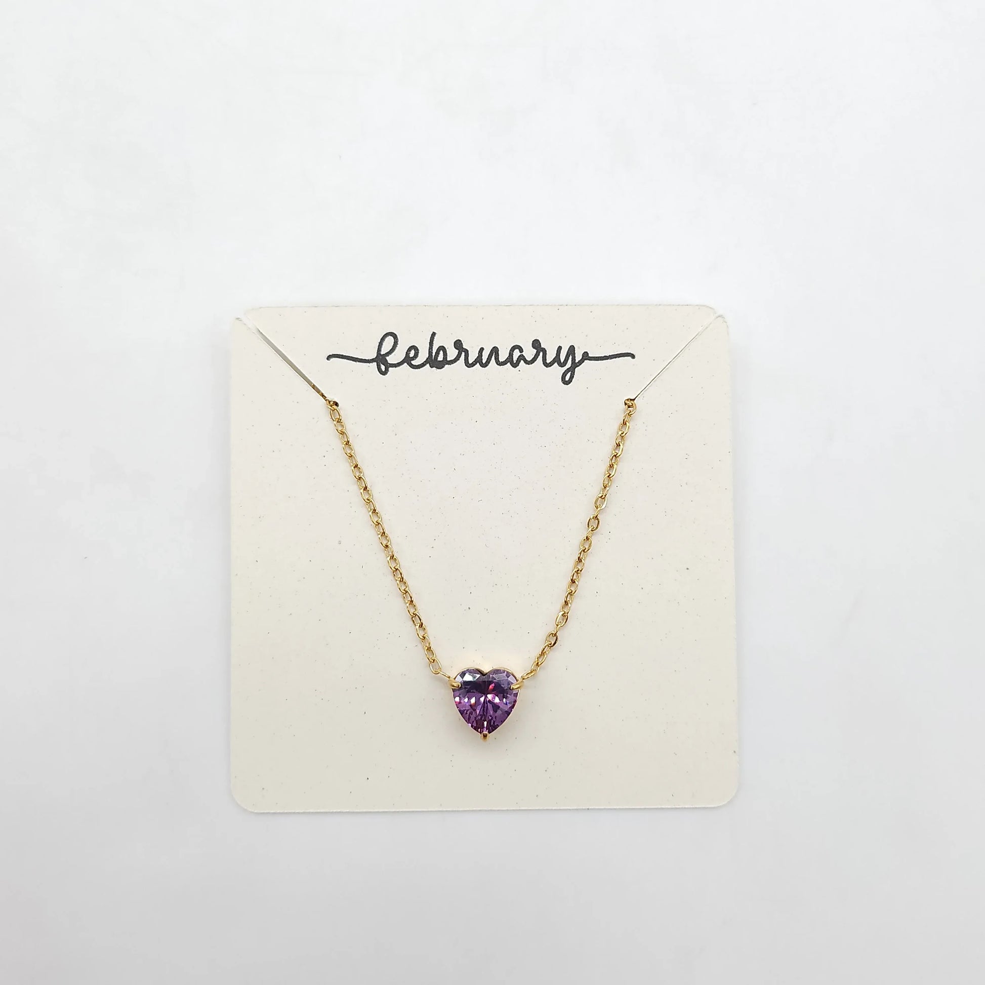 Birthstone Heart Necklace - The Gifts Maker Amman, Jordan