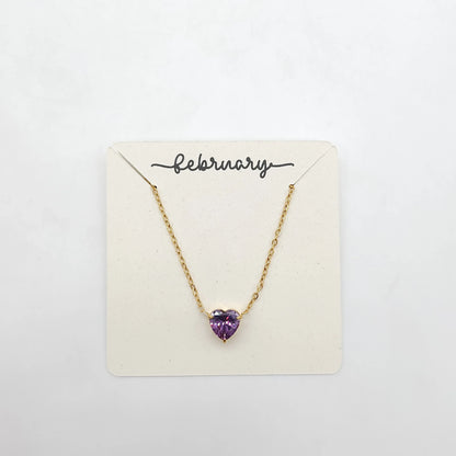 Birthstone Heart Necklace - The Gifts Maker Amman, Jordan