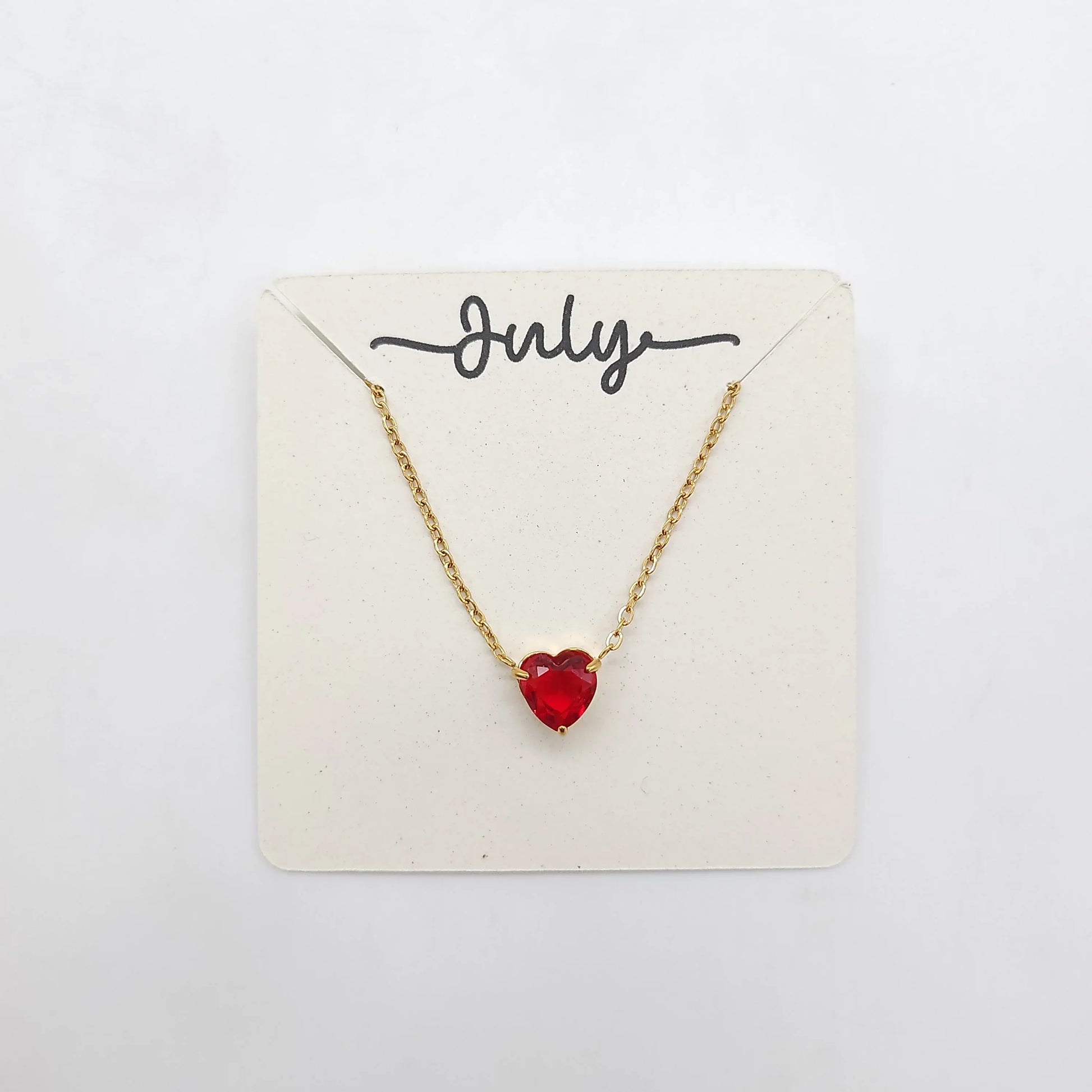Birthstone Heart Necklace - The Gifts Maker Amman, Jordan