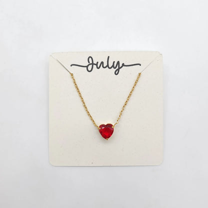 Birthstone Heart Necklace - The Gifts Maker Amman, Jordan