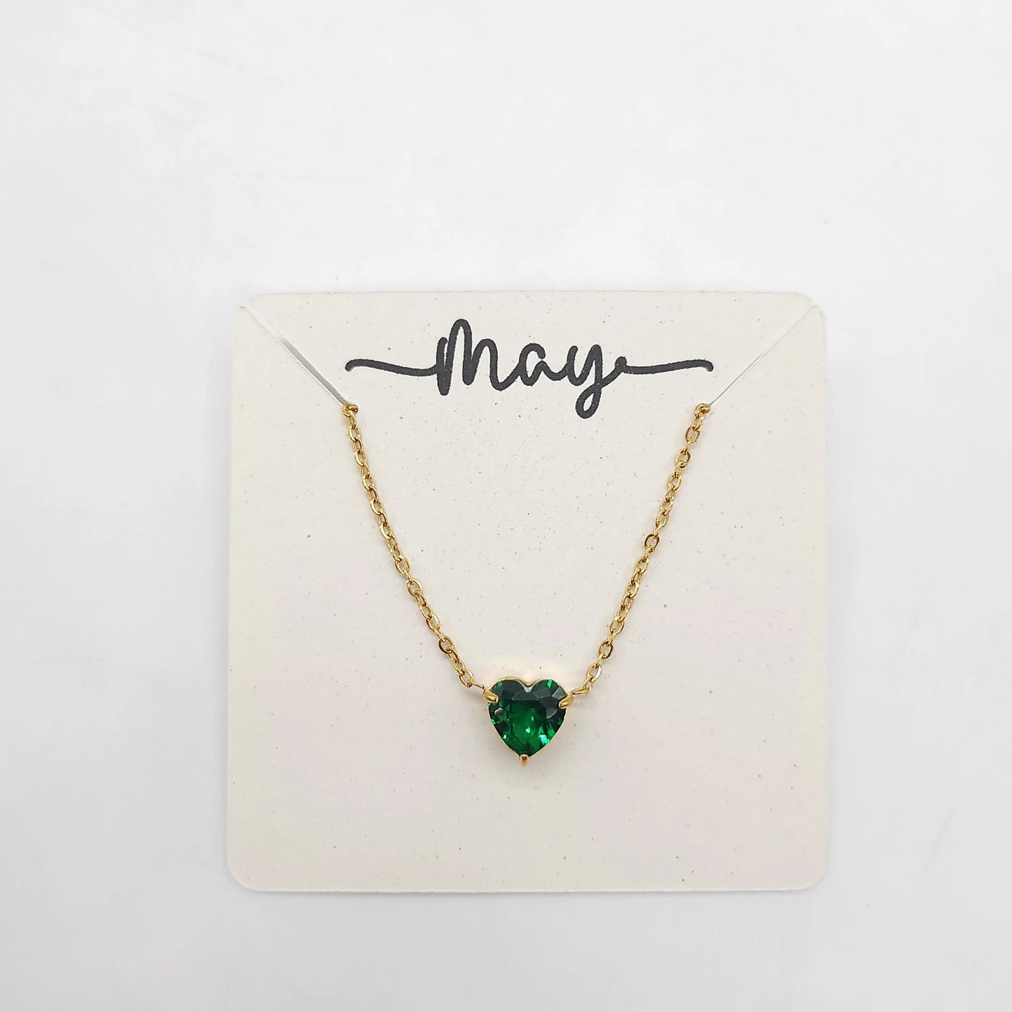 Birthstone Heart Necklace - The Gifts Maker Amman, Jordan