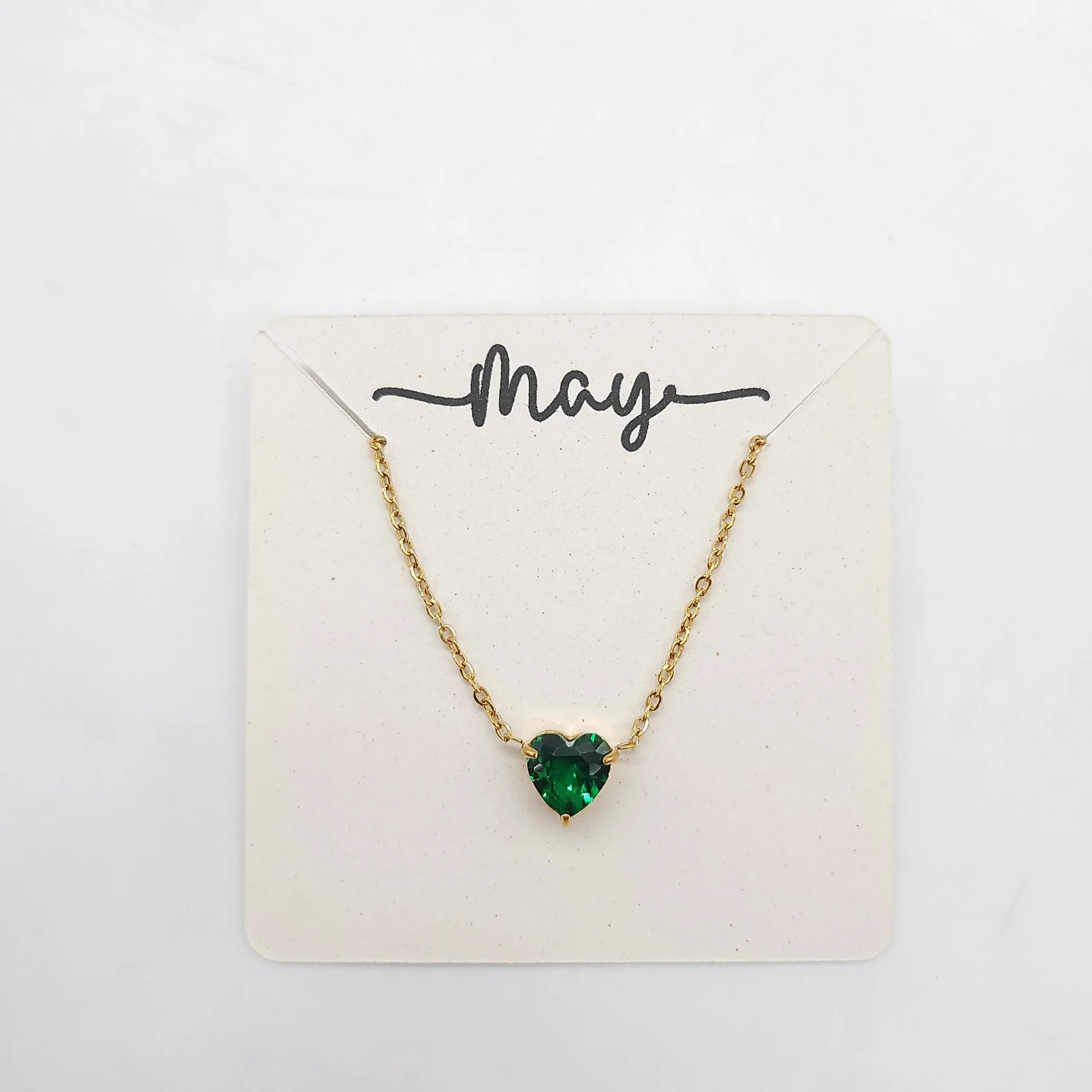 Birthstone Heart Necklace - The Gifts Maker Amman, Jordan
