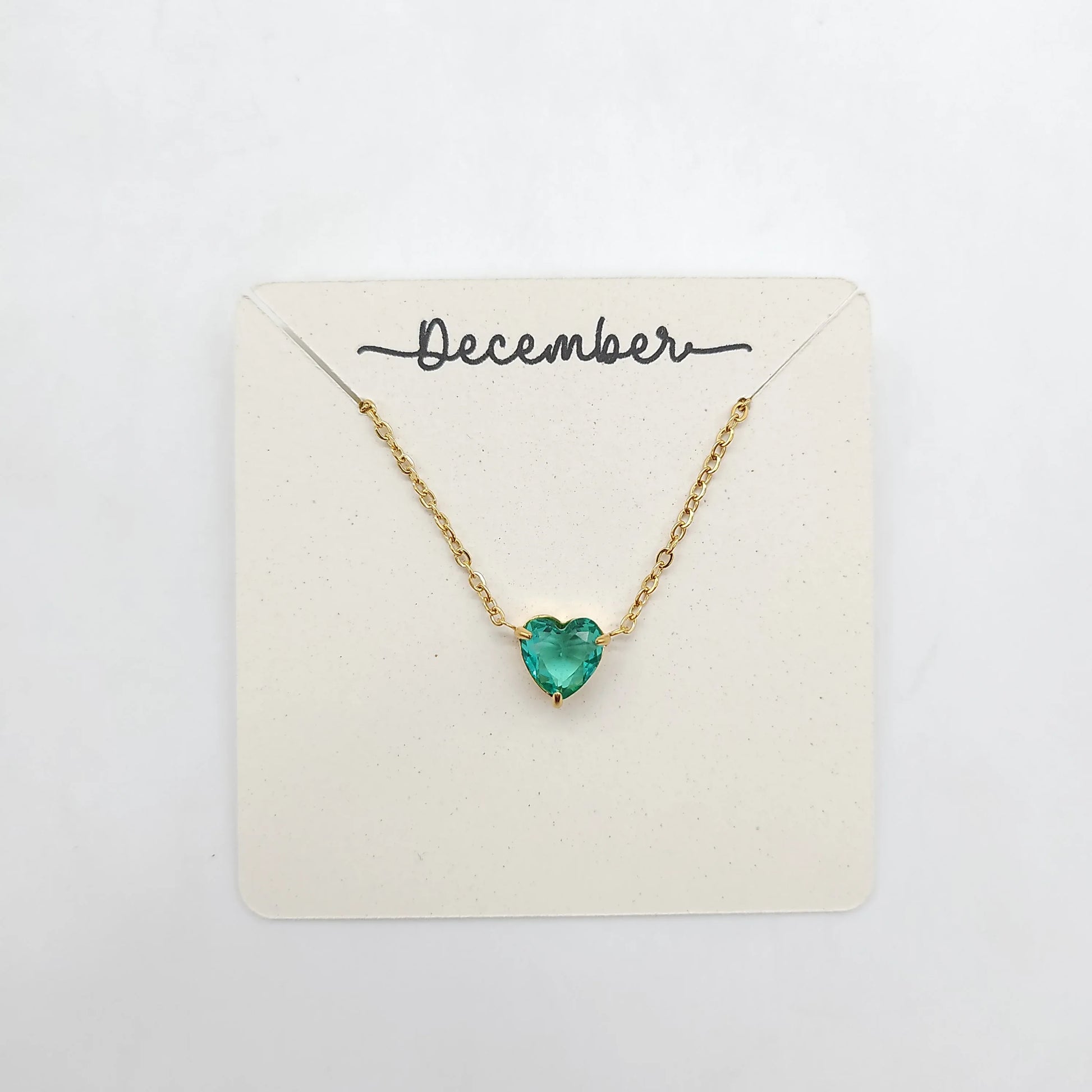 Birthstone Heart Necklace - The Gifts Maker Amman, Jordan