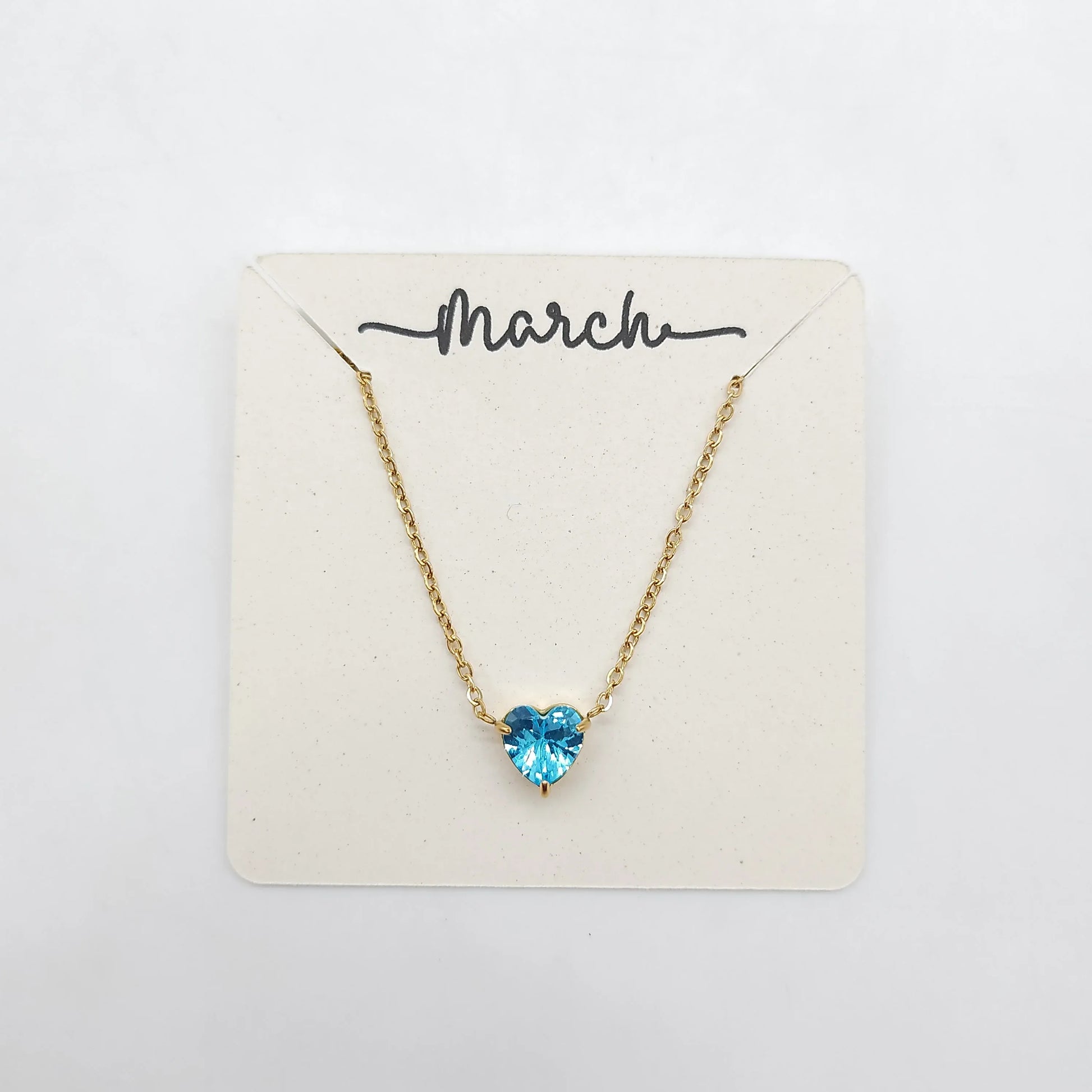 Birthstone Heart Necklace - The Gifts Maker Amman, Jordan