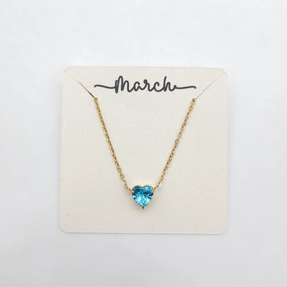 Birthstone Heart Necklace - The Gifts Maker Amman, Jordan