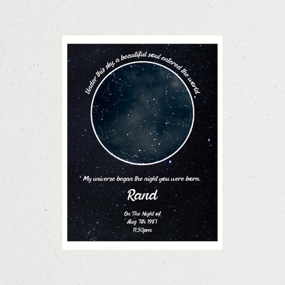 Stars Map Frame | Personalized Gift – Amman, Jordan

