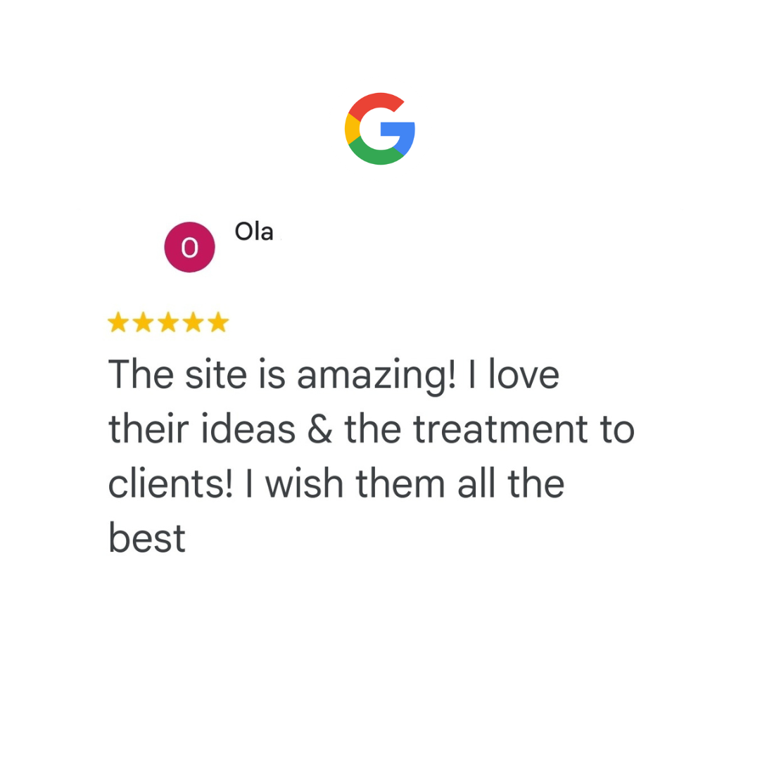 Google review with a five-star rating and positive comment  – The Gifts Maker Amman Jordan