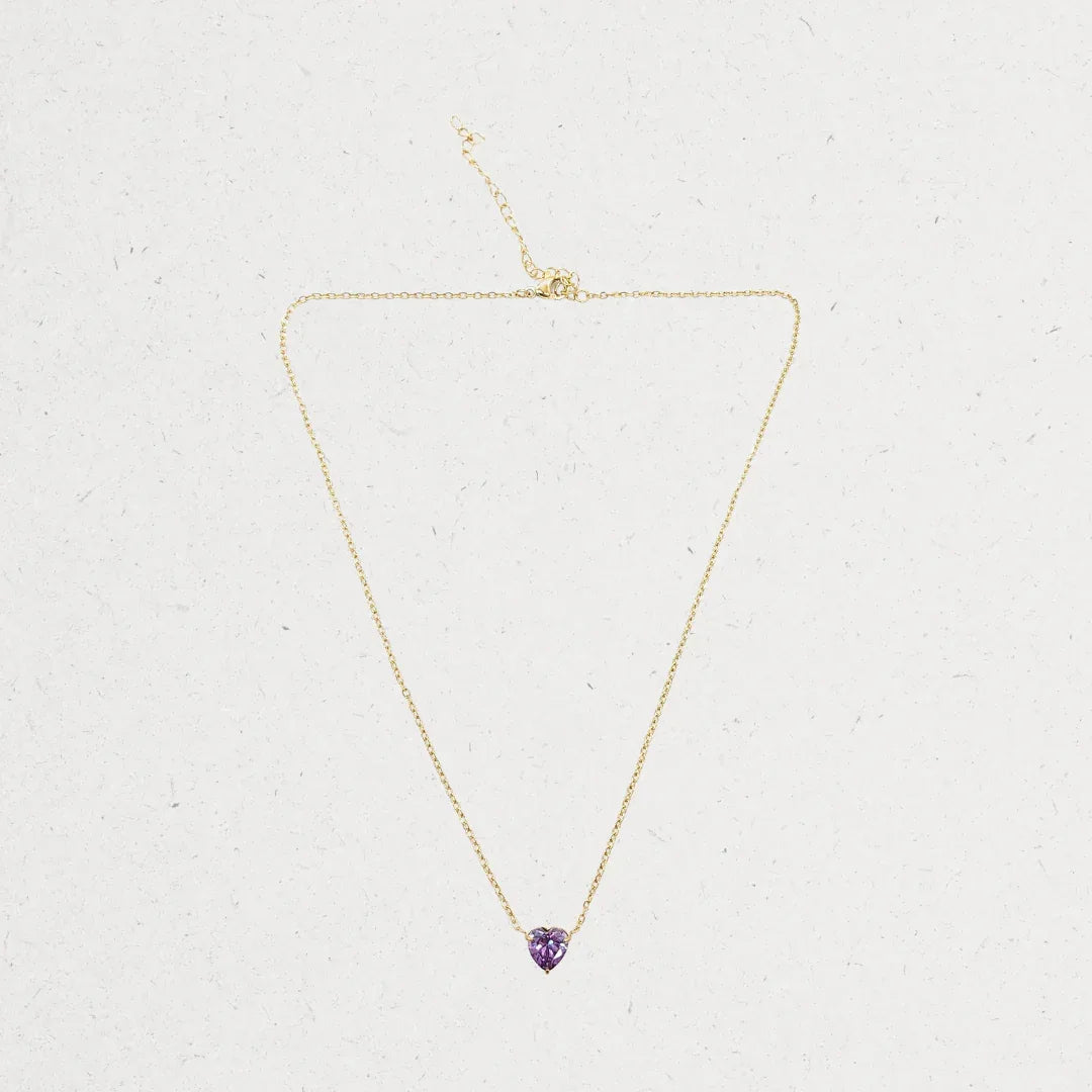 Birthstone Heart Necklace - The Gifts Maker Amman, Jordan