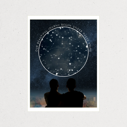 Stars Map Frame | Personalized Gift – Amman, Jordan

