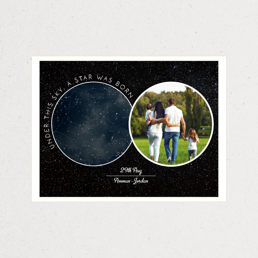 Stars Map Frame | Personalized Gift – Amman, Jordan


