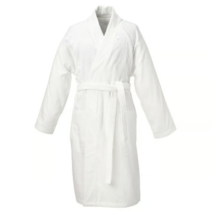 White bathrobe on a white background