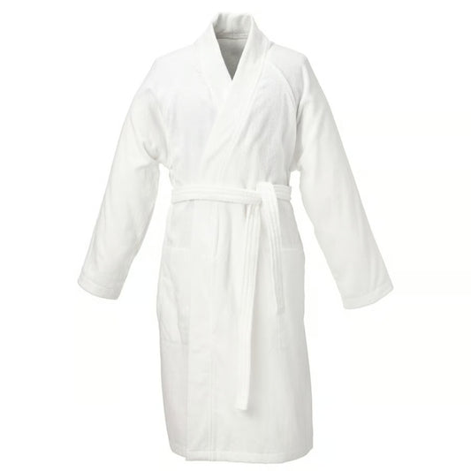 White bathrobe on a white background