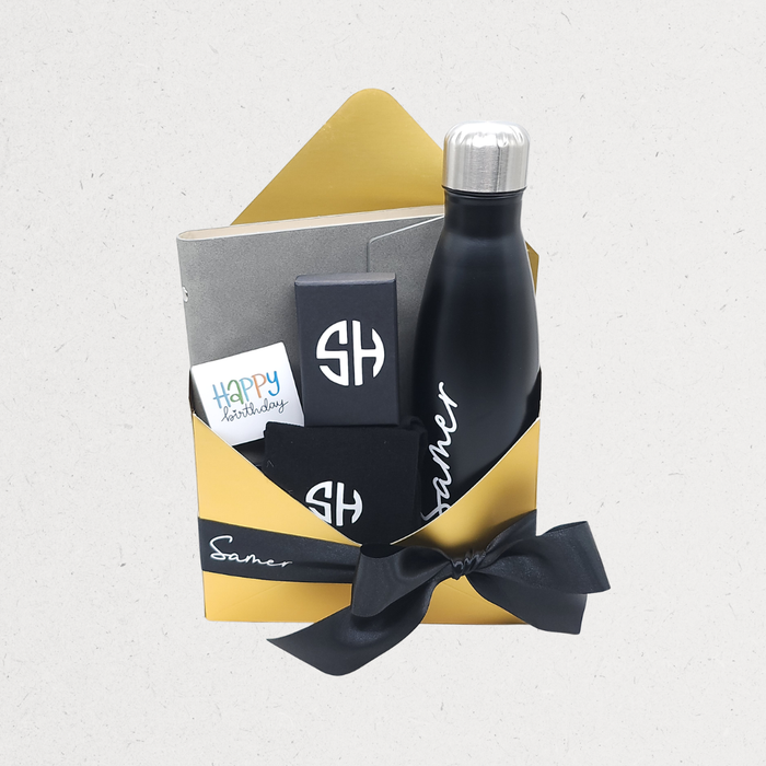 Bold and Classic personalized birthday gift box for men in Amman Jordan