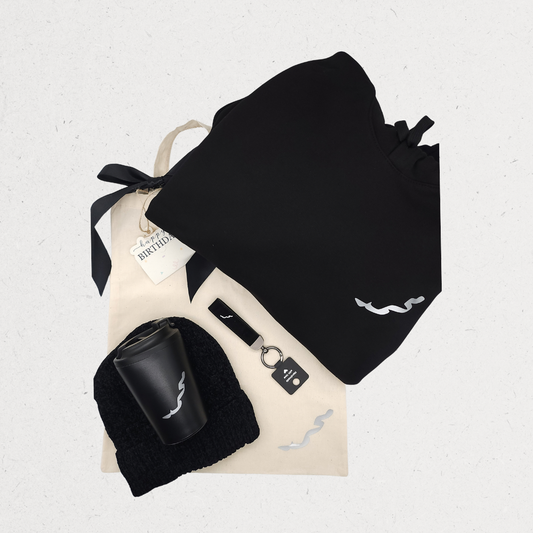 Chill Mode Gift Bag with Personalized Hoodie, Knitted Winter Hat, Travel Cup, Men's Keychain, and Tote Bag – Amman, Jordan
