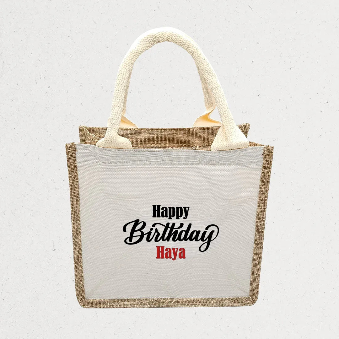 Personalized Burlap Bag - The Gifts Maker Amman, Jordan