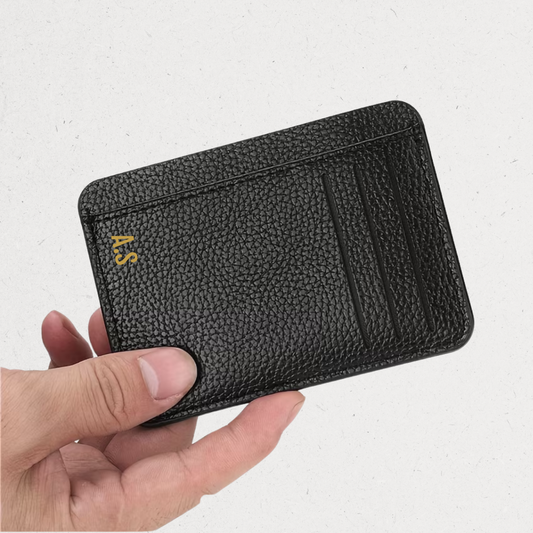 Personalized Slim Card Holder | Custom Initial Wallet – Amman, Jordan

