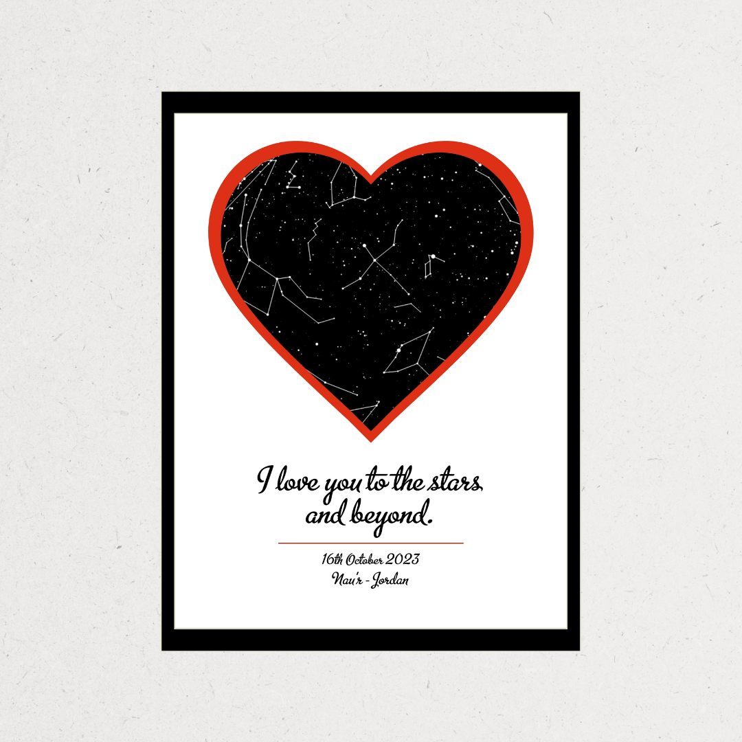 Stars Map Frame | Personalized Gift – Amman, Jordan

