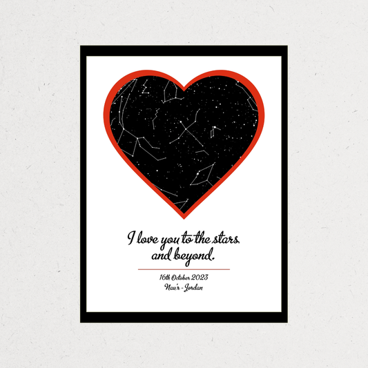 Stars Map Frame | Personalized Gift – Amman, Jordan

