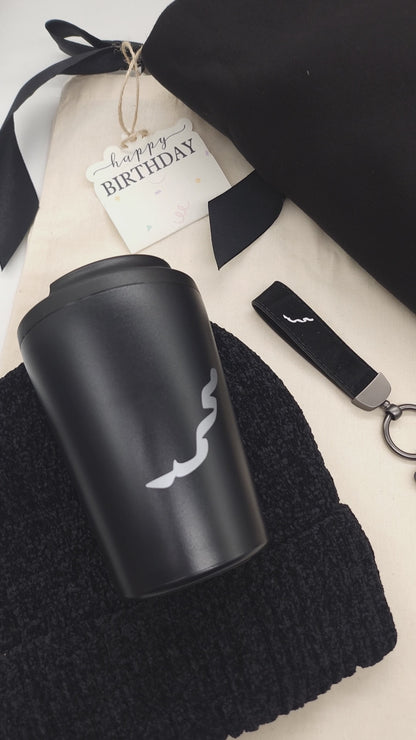 Chill Mode Gift Bag with Personalized Hoodie, Knitted Winter Hat, Travel Cup, Men's Keychain, and Tote Bag – Amman, Jordan